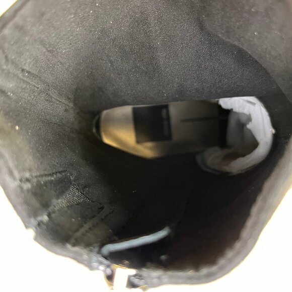 Dolce Vita Fernly Onyx Suede Boots Size 6.5 Black Mid Calf Zip Stiletto Heel - Picture 3 of 13